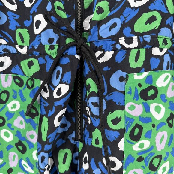 Diane Von Furstenberg Target Jumpsuit Nylon XXS Retro Funky Animal Print Blue - Picture 3 of 9